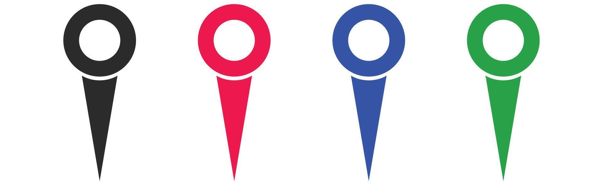 Map Location Pointer Pin Marker Icon Set, Navigation Point Symbol vector