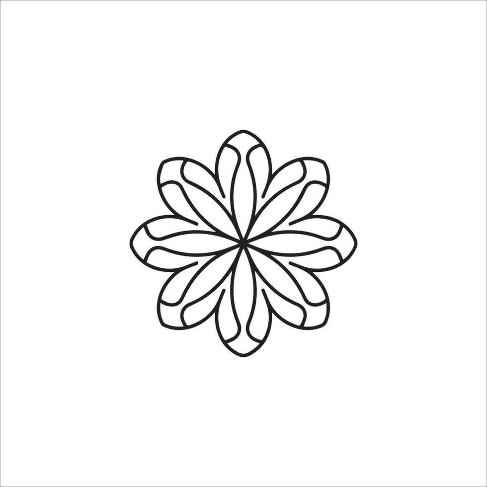 Abstract Circular Geometric Design with Radial Lines and Intersecting vector