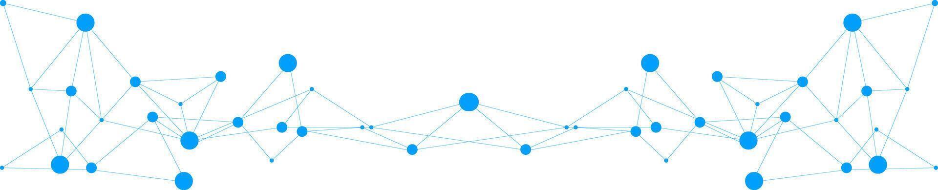 Blue polygon structure network technology connect lines and dots transparent background vector