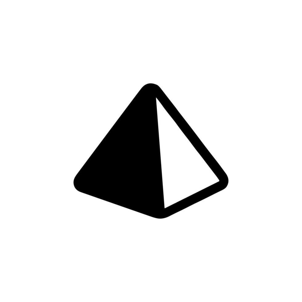 Outline Minimalist Pyramid Geometry Shape Simple Solid Icon Symbol vector