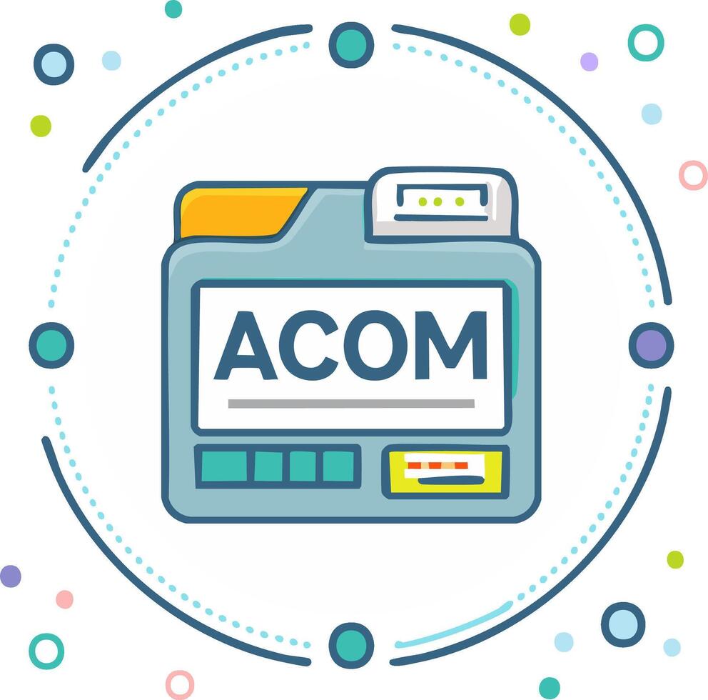 Modern flat line icon of a digital folder for document and records management system vector