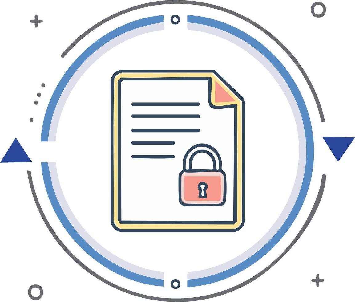 Document Security Refresh Protection Data Cycle Icon vector
