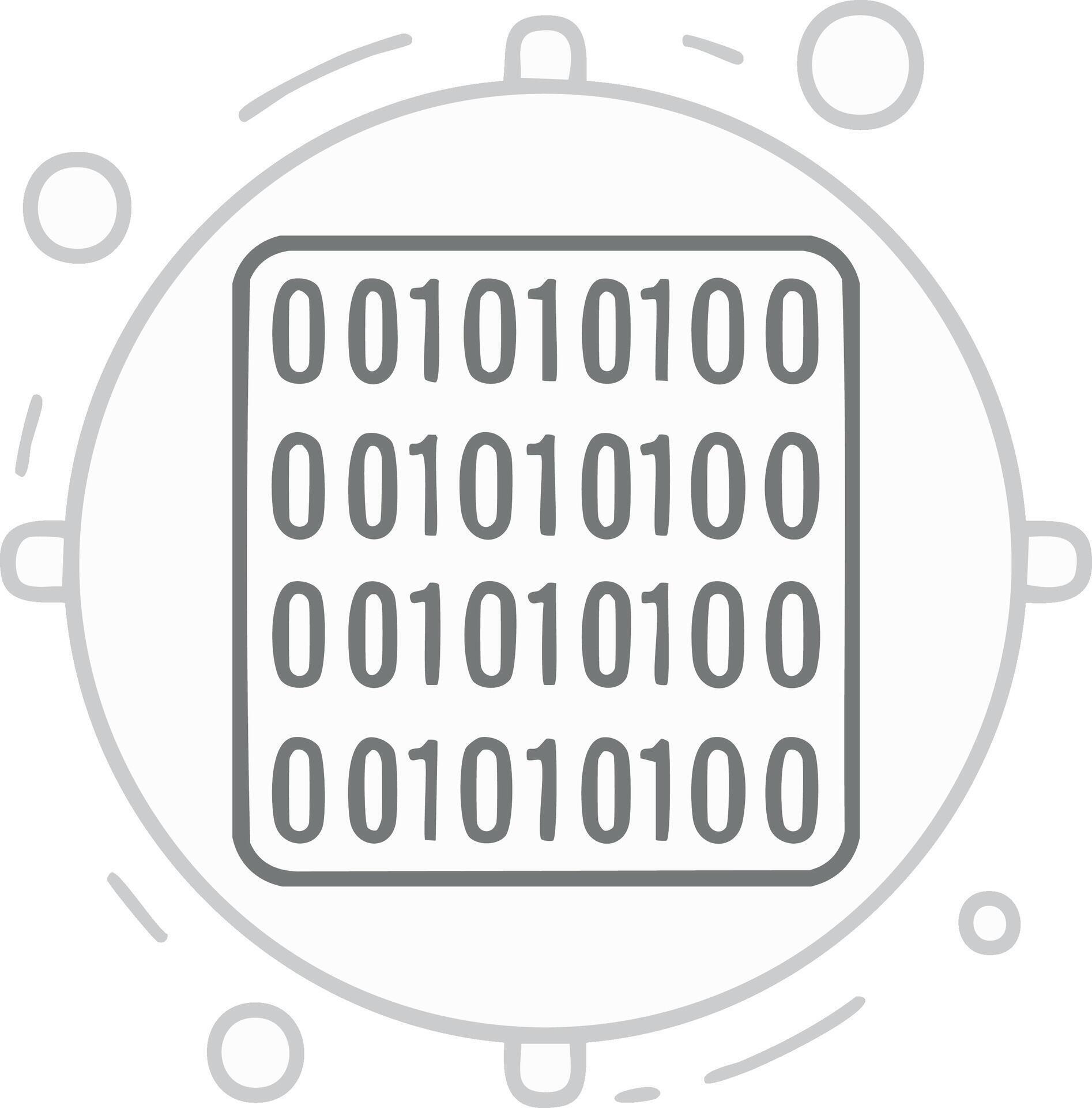 computadora Ciencias icono con binario código números representando ...