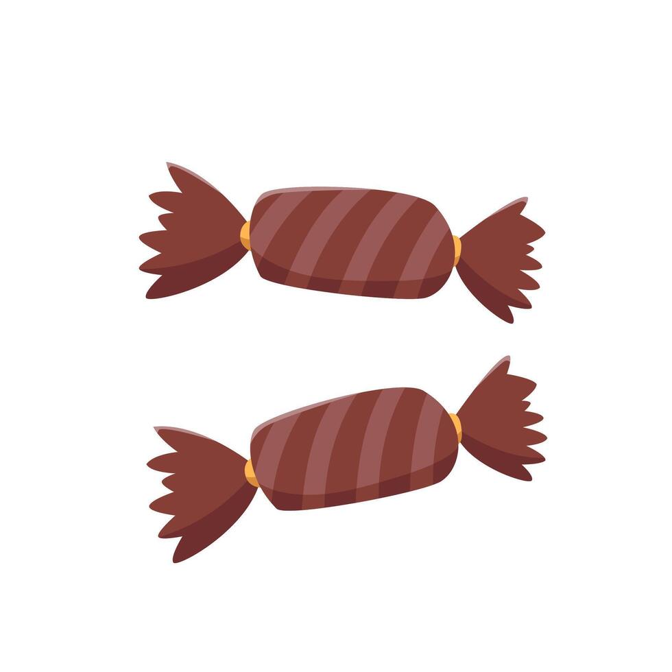 chocolate candy element object for design, cute style with soft color vector