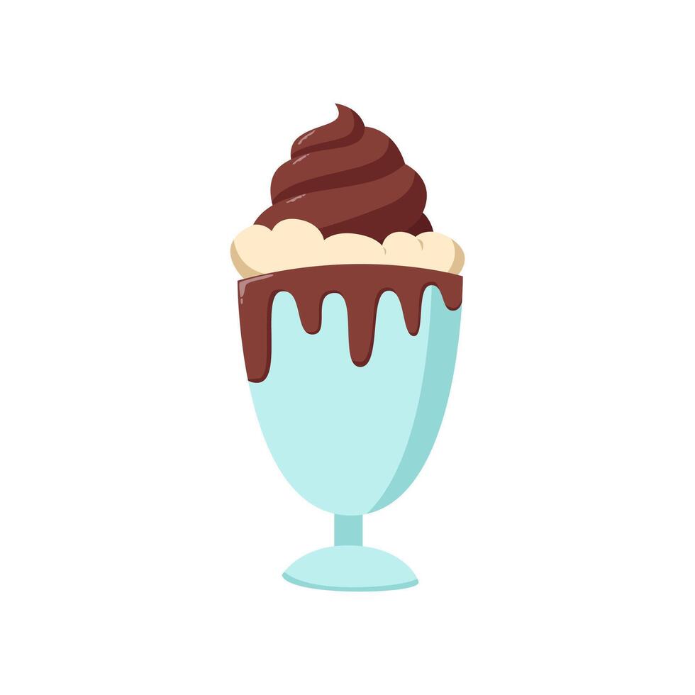 ice cream chocolate element object for design, cute style with soft color vector