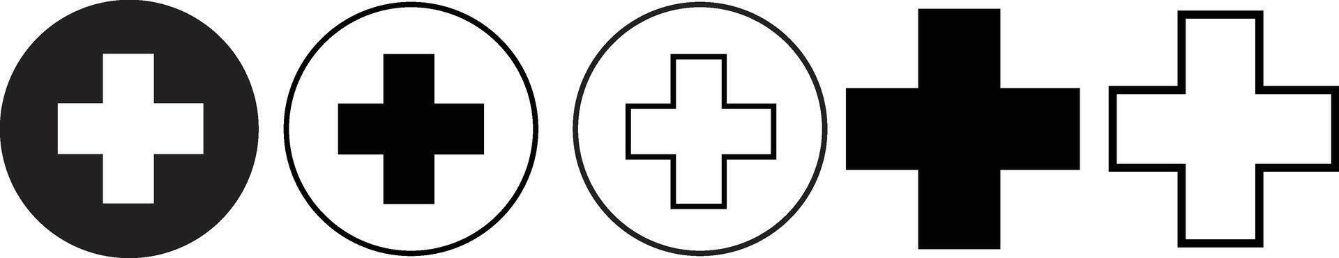 A set of four different shapes with different colors vector