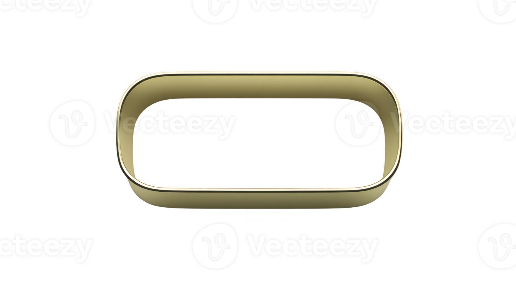 Golden rectangular frame, minimalistic design, isolated on transparent background, modern and elegant style, suitable for luxury decoration, digital art, or graphic design projects png