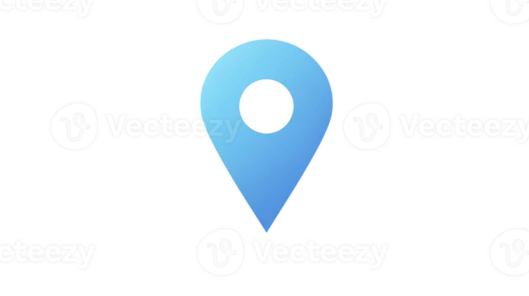 Blue location pin map marker navigation symbol simple icon isolated on transparent background modern design for travel direction and positioning concepts png