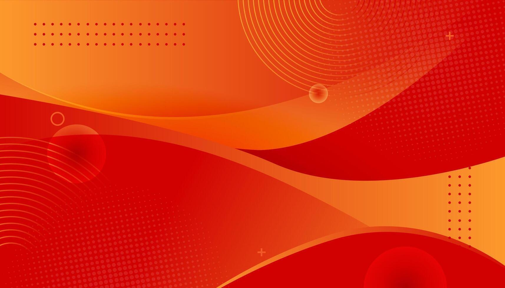 Abstract Background with Orange and Red Gradient Wave Shapes vector