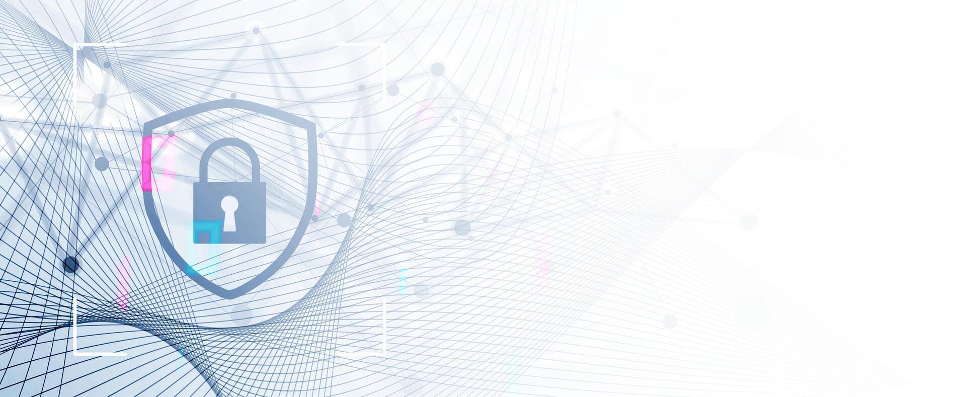 un digital imagen de un candado y un red vector