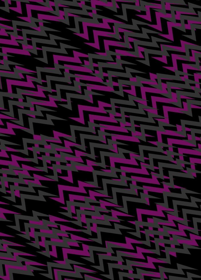 Abstract Geometric Zigzag Repeating Seamless Pattern in Dark Color Background vector