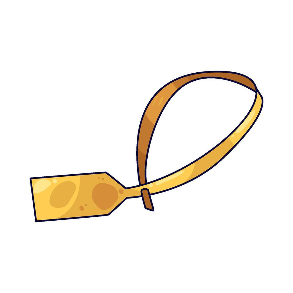 Plastic Tag with String vector