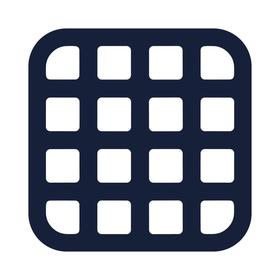 minimalista sólido color cuadrícula matriz modelo sencillo aplicación icono vector