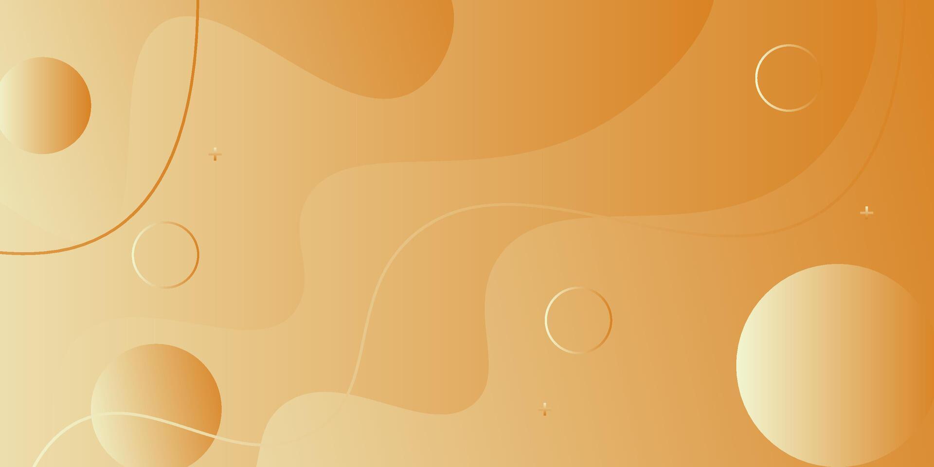 Orange geometric business banner design. Creative and colorful banner design with waves and lines in the background. EPS10 vector