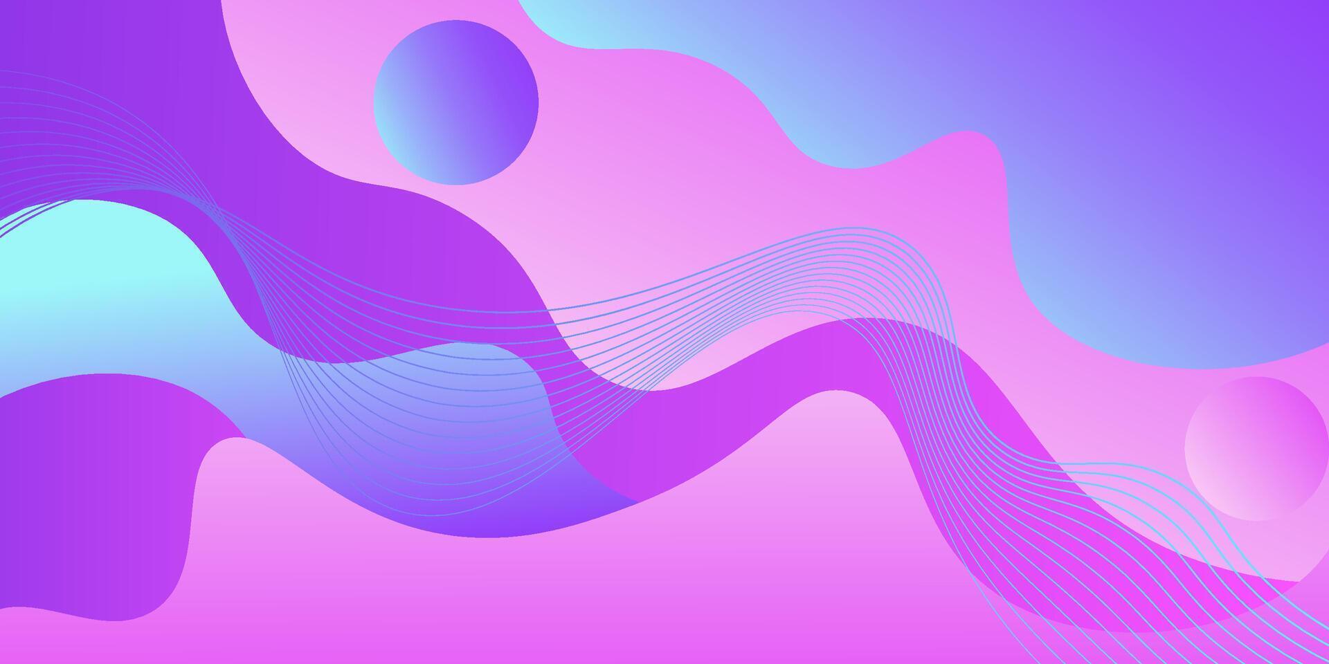 Abstract banner with a wave pattern in soft blue and purple colors against a background of bright colored elements. eps10 vector
