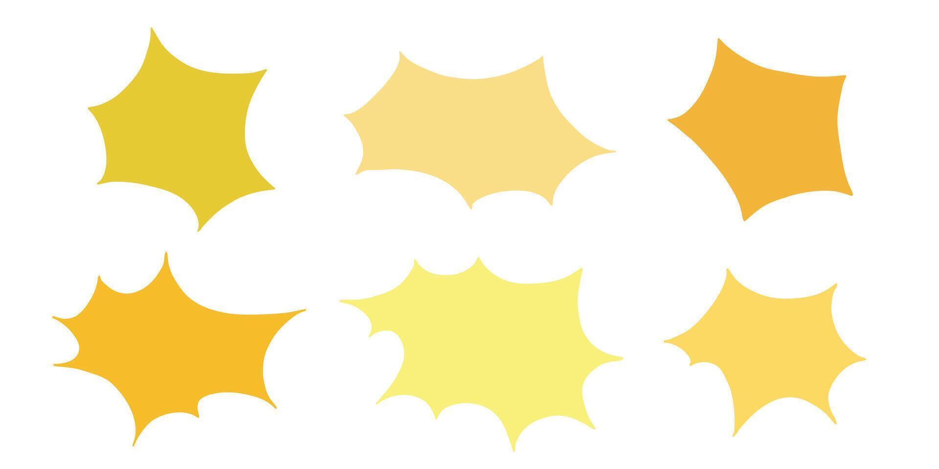 Set of hand drawn speech bubble Blank empty message box Textbox frame for banners, price tags, stickers, design speak frame idea vector