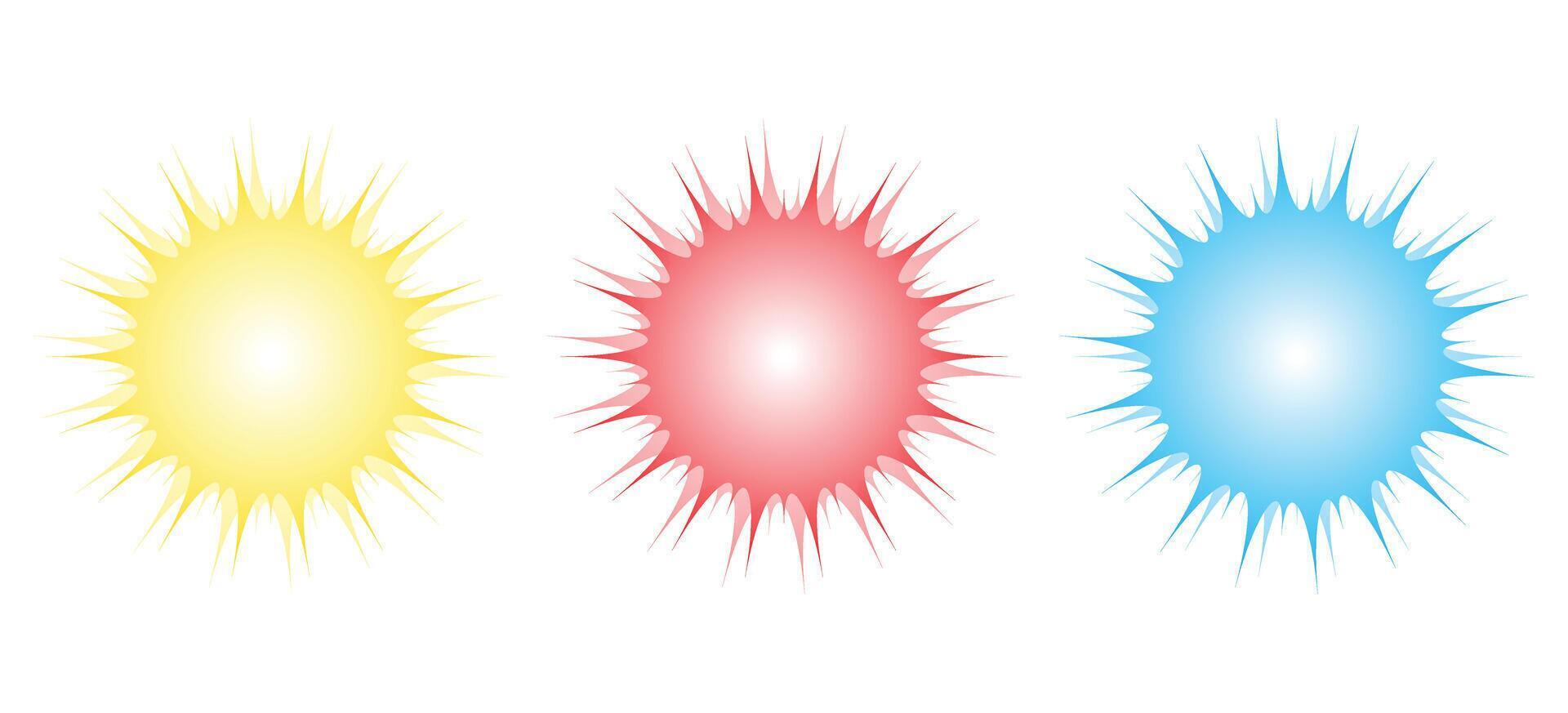 Concentric Exploding Burst Radiance Shapes With Graded Coloring vector