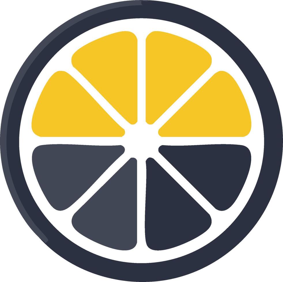 Abstract Round Icon with Colorful Sliced Segments on White Background Graphic Art Symbol for Product Design Element or Brand Identity vector