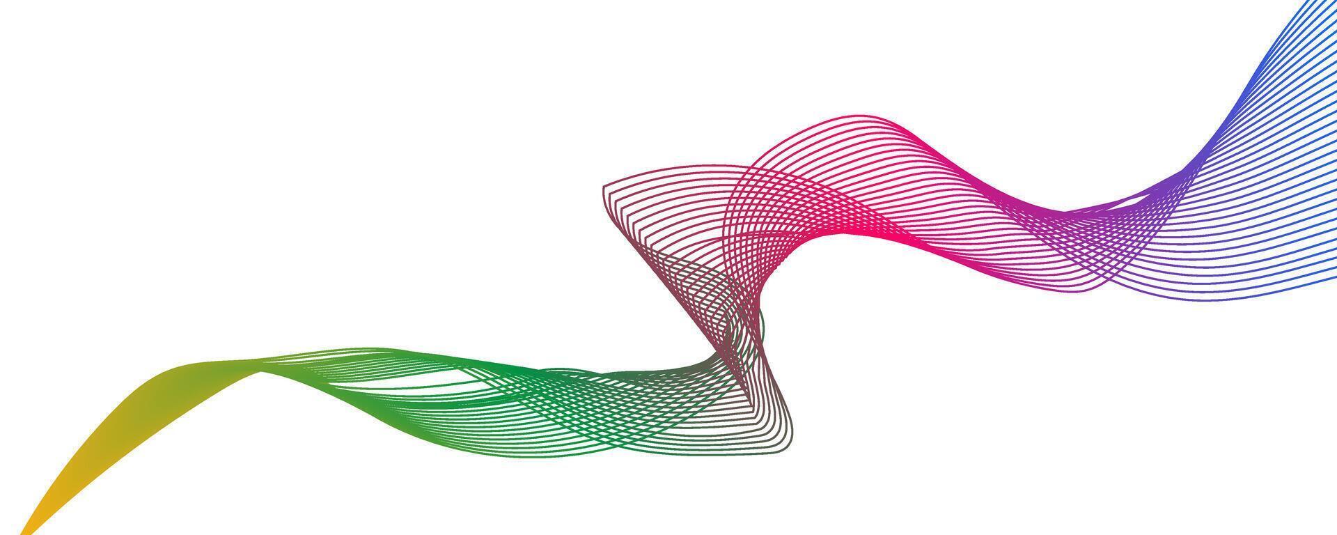 Abstract colorful wavy lines gradient background modern and vibrant design vector
