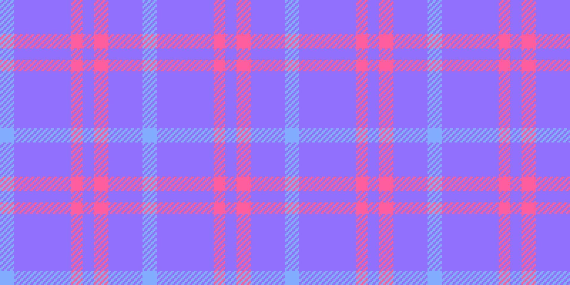 Graph texture fabric, simplicity background seamless plaid. Site tartan textile check pattern in indigo and pink colors. vector