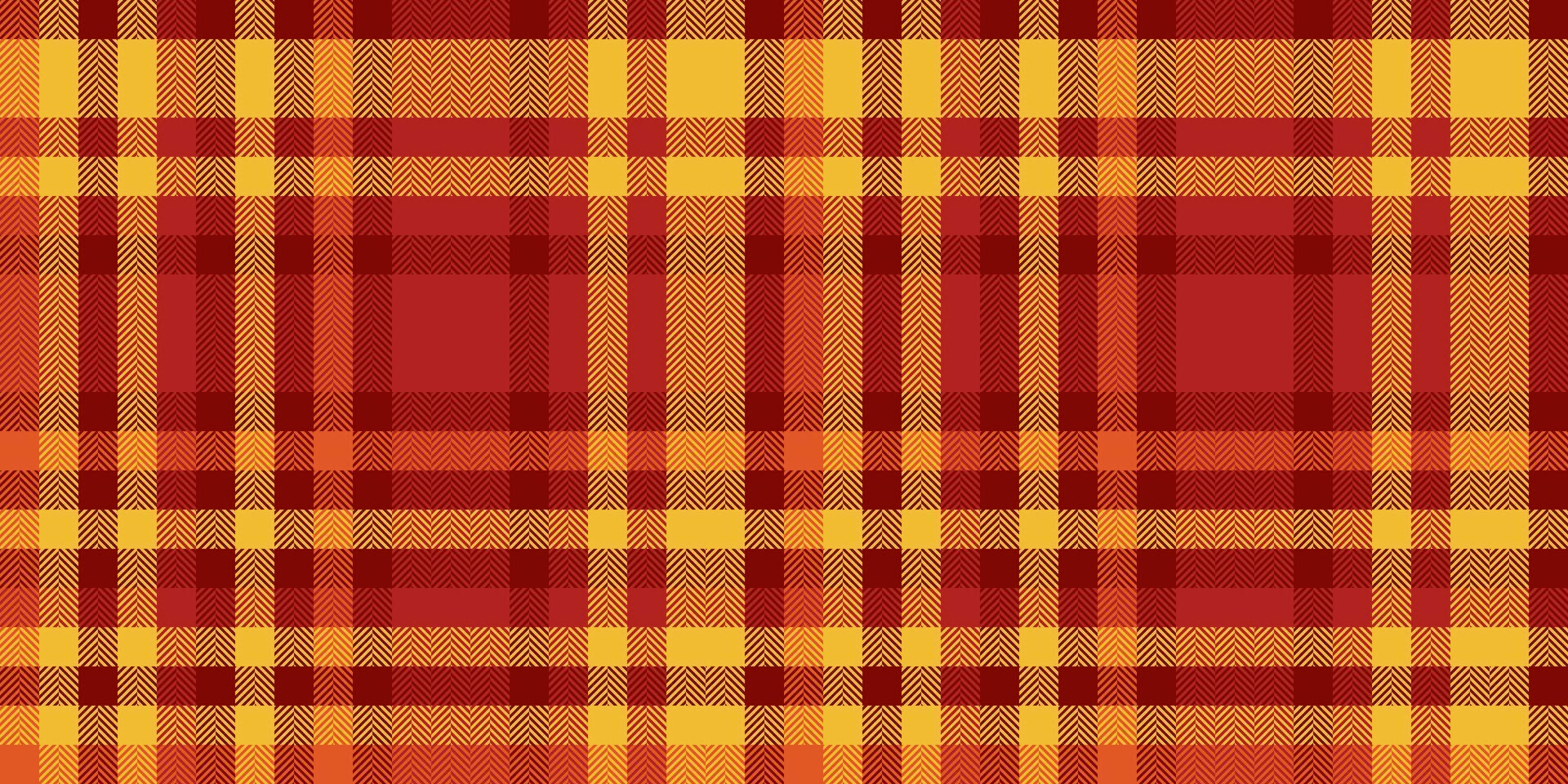 Yuletide pattern plaid tartan, minimal texture check fabric. Craft background textile seamless in red and amber colors. vector