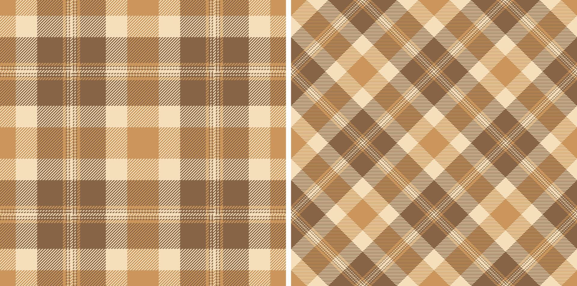 Fabric check tartan of background textile with a texture plaid pattern seamless. Set in skin colors for modern carpet trends. vector