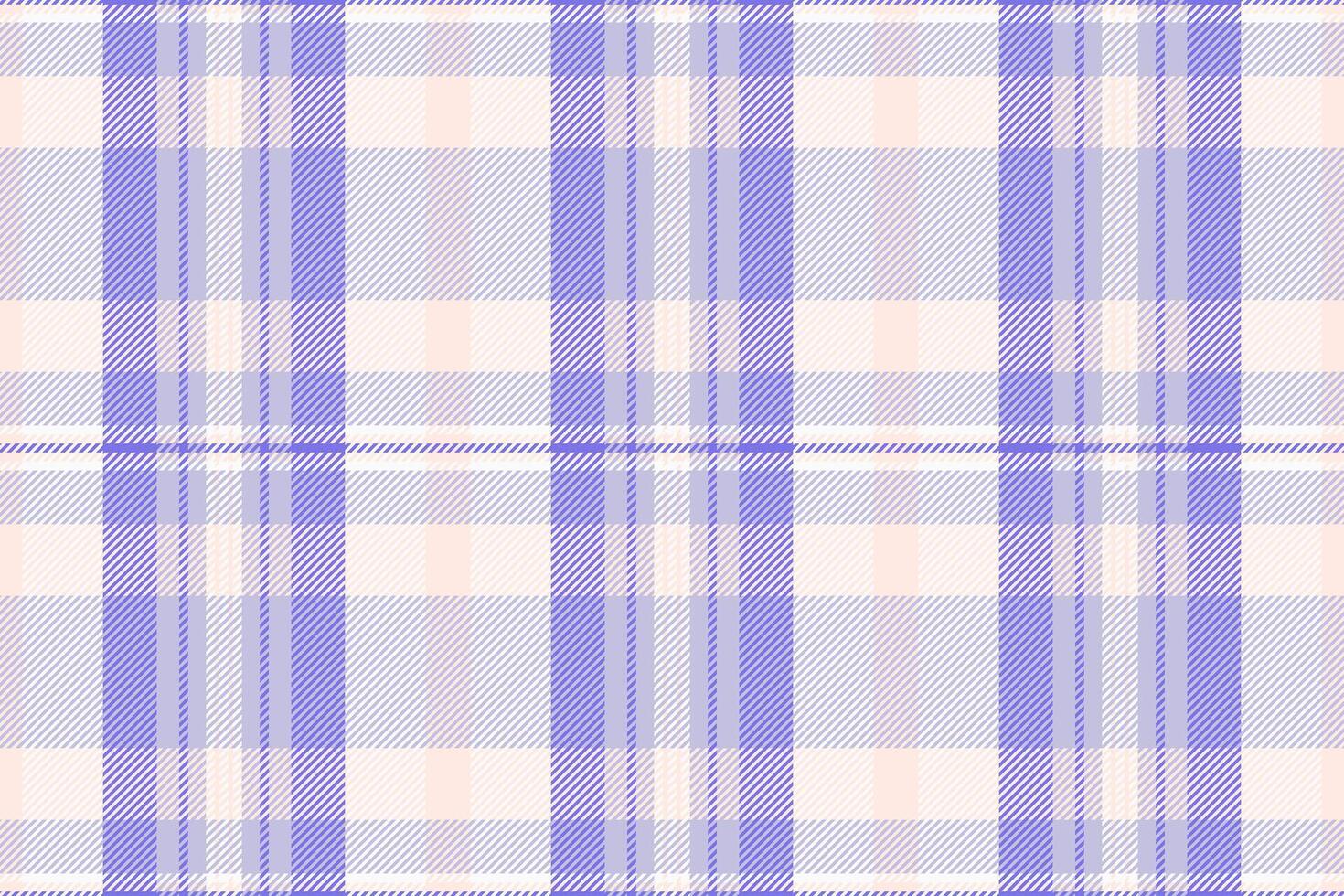 Repeating fabric check, hippie background seamless textile. Bedding pattern plaid texture tartan in light and white colors. vector