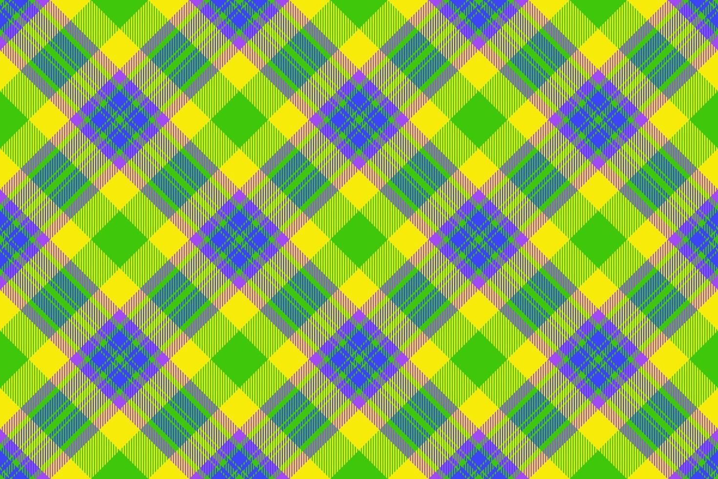 Vibrant and playful tartan pattern with a modern twist. Perfect for fashion, textiles, backgrounds, or adding a touch of fun and color to any design project. vector