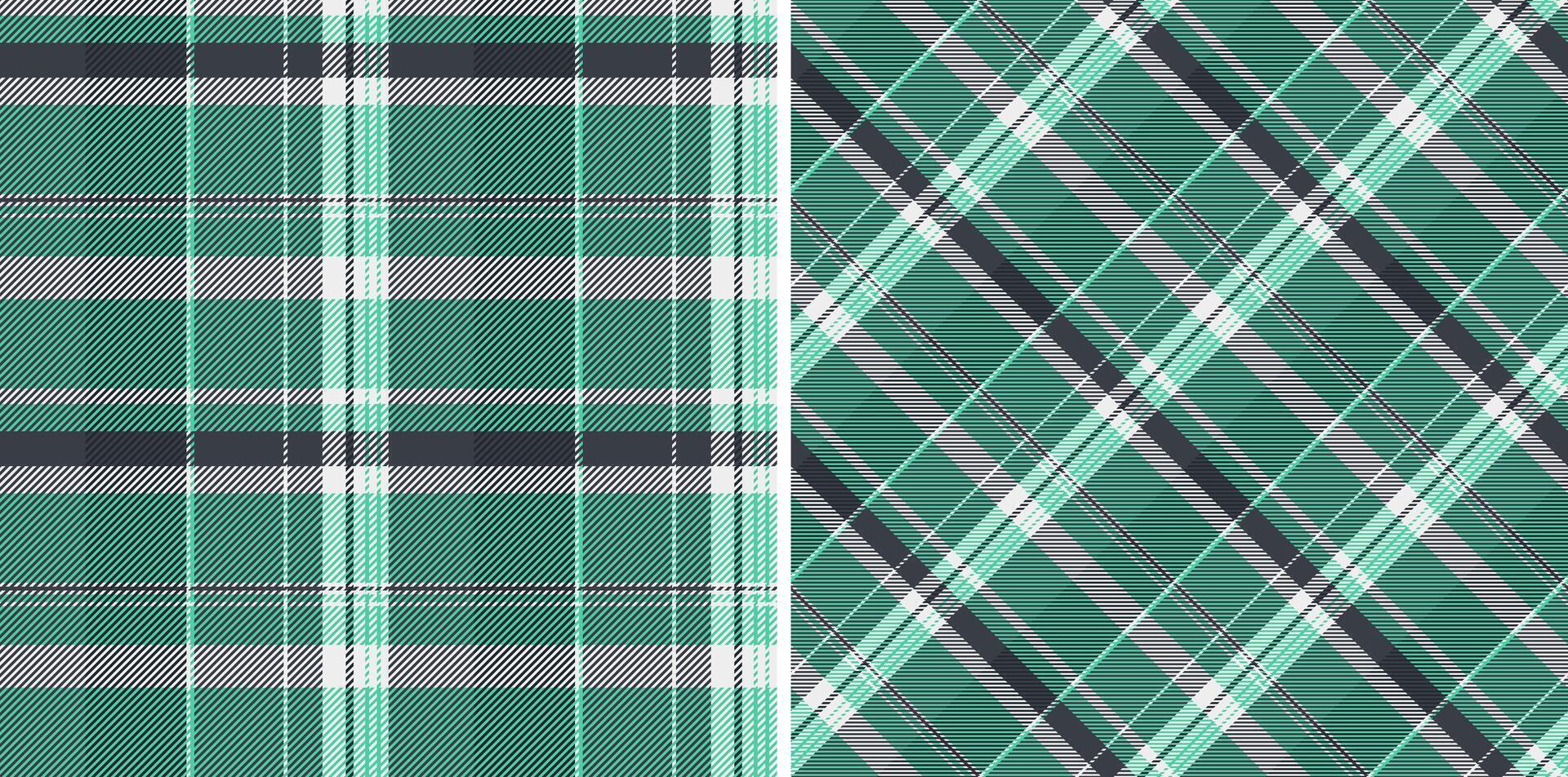 Fabric texture check of background plaid seamless with a tartan pattern textile. Set in popular colors. Wide grid patterns in modern fashion. vector