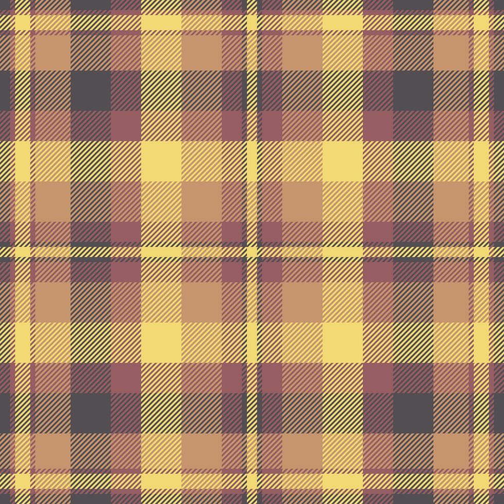 Tissue fabric tartan, spring seamless check texture. Summertime pattern background plaid textile in orange and red colors. vector
