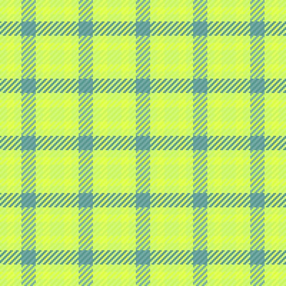 Factory plaid texture , structure pattern check textile. Identity background fabric seamless tartan in lime and teal colors. vector