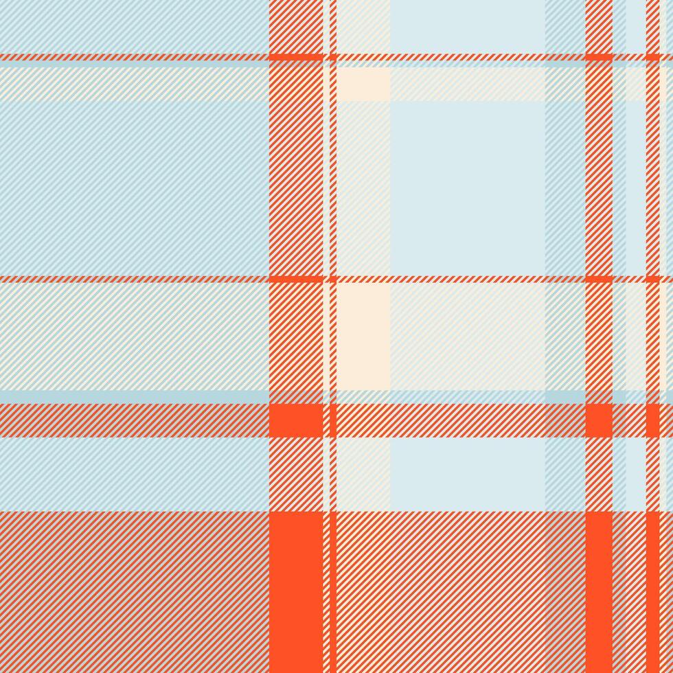 Hippy textile seamless , spring fabric background pattern. Paper check plaid tartan texture in light and red colors. vector
