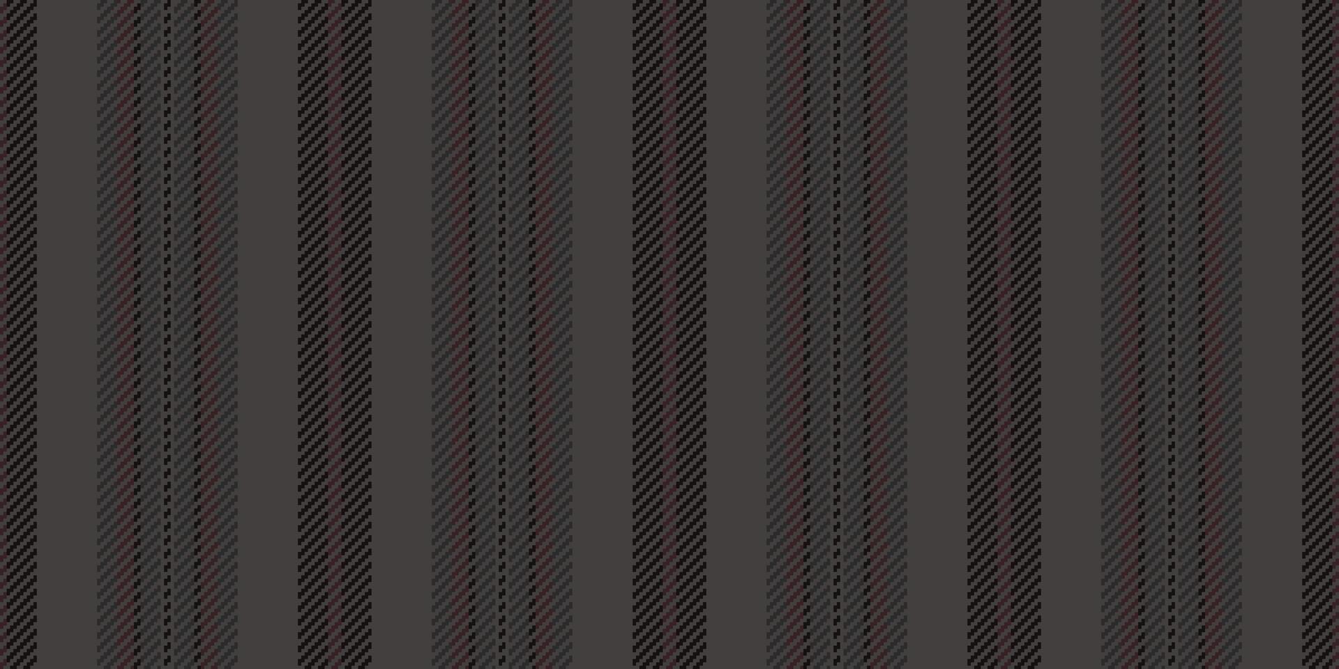 Sool texture seamless, ribbon fabric pattern textile. Gtationary background lines vertical stripe in grey and black colors. vector