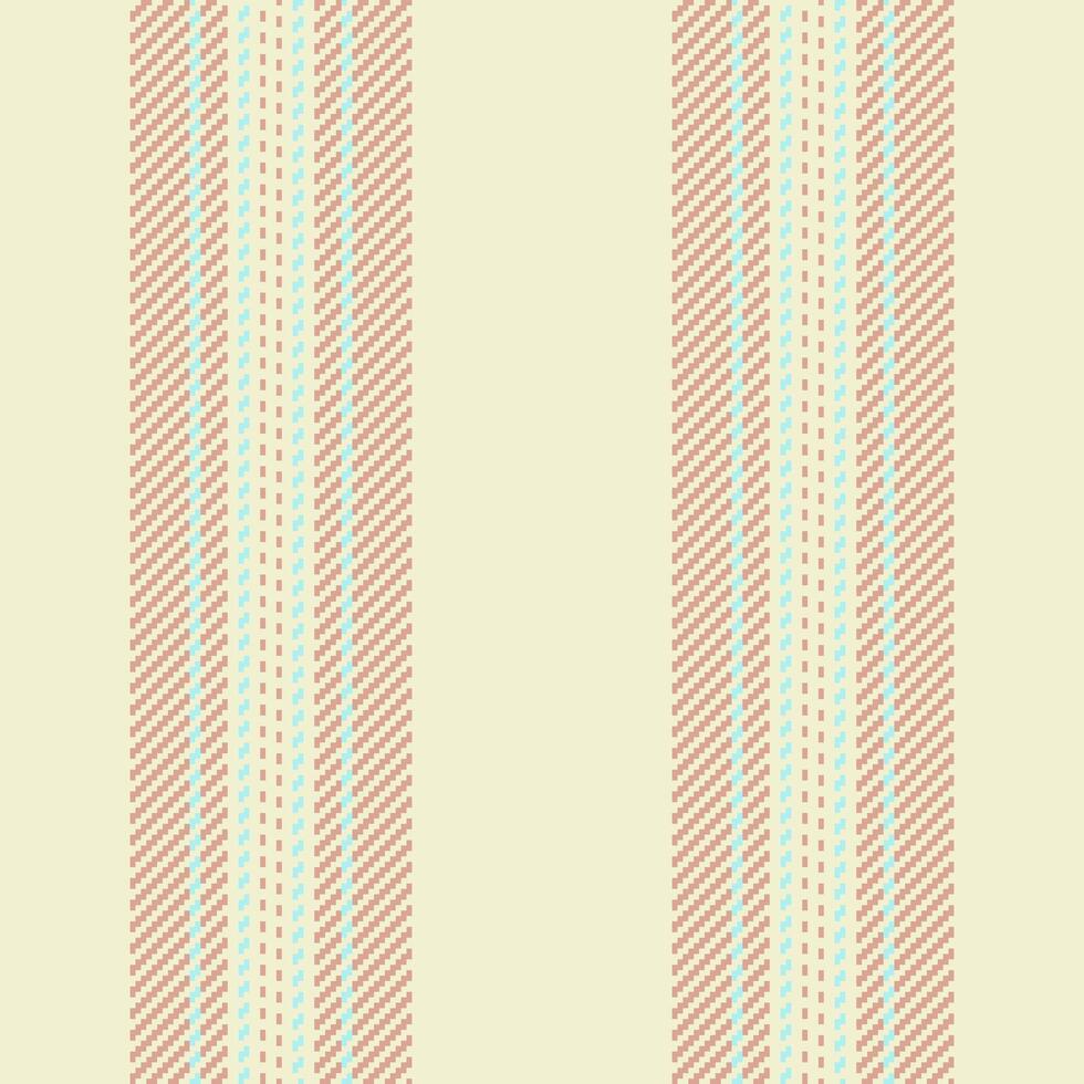 Volume textile fabric, pretty vertical stripe texture. Fluffy pattern lines background seamless in light and orange colors. vector