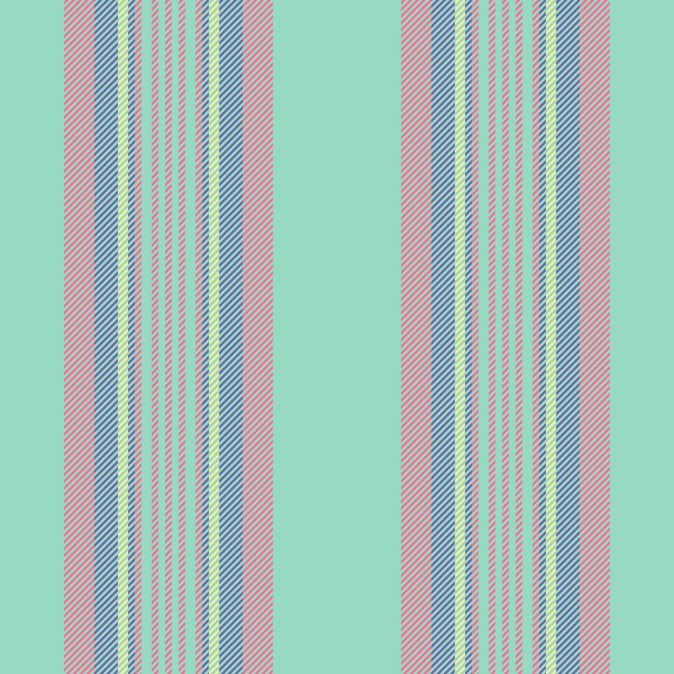 Bustomizable vertical background, mexican lines textile texture. Targe fabric stripe pattern seamless in mint and red colors. vector