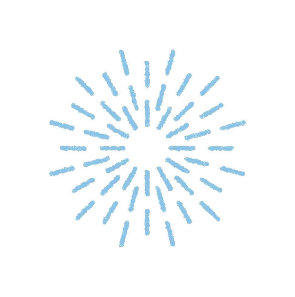 Chalk starburst firework pattern background in light blue style. Festive circle burst with firecracker and spark element as explosion, perfect for holiday decor and creative print projects. vector