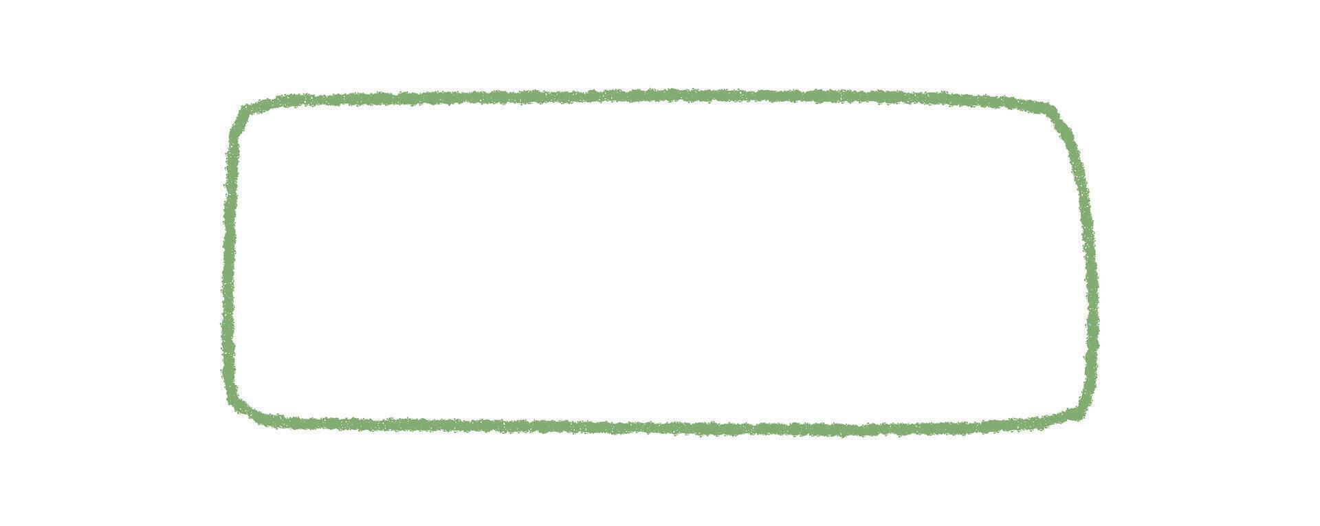 Crayon sketch fluid rectangle with outline and textbox form. Box border as label for text banner, with a frame shaped in an organic style. Background and graphic concept for creative design. vector