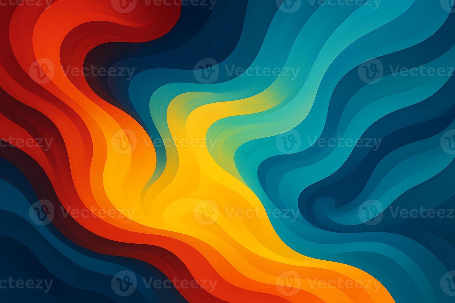 Abstract colorful wave background with smooth curves and gradients for modern design projects and creative presentations photo
