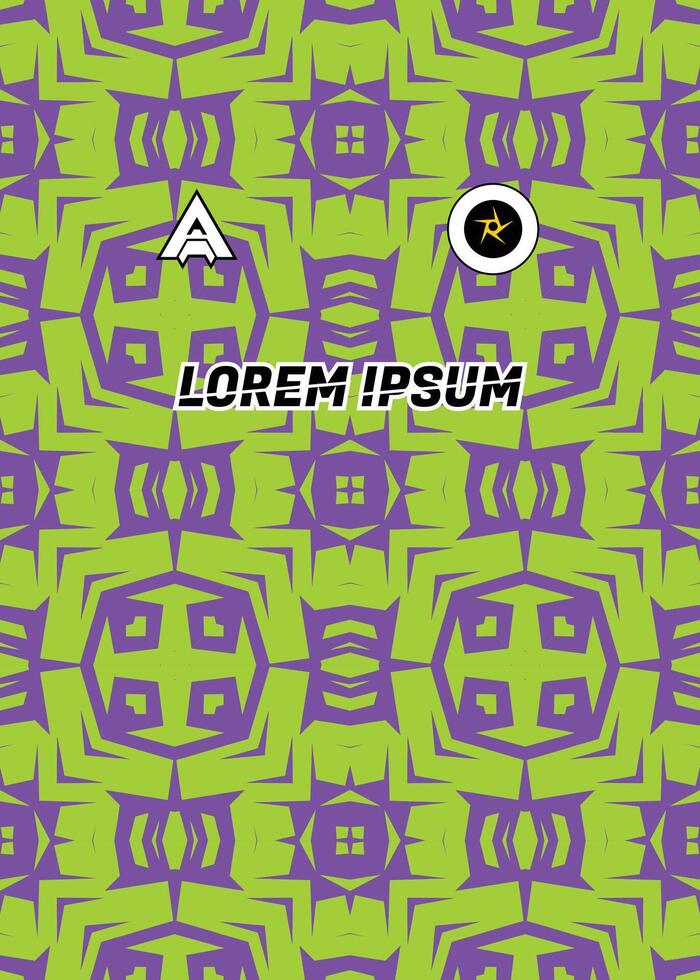 Dynamic Symmetrical Abstract Pattern Jersey with Bright Colors vector