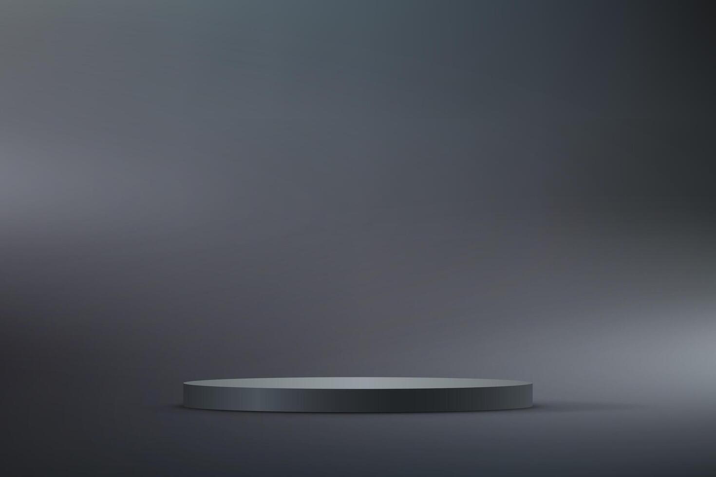 Dark background 3d with Black podium Space for selling products on the website. Abstract wallpaper design with copy space to display your products. illustration. vector