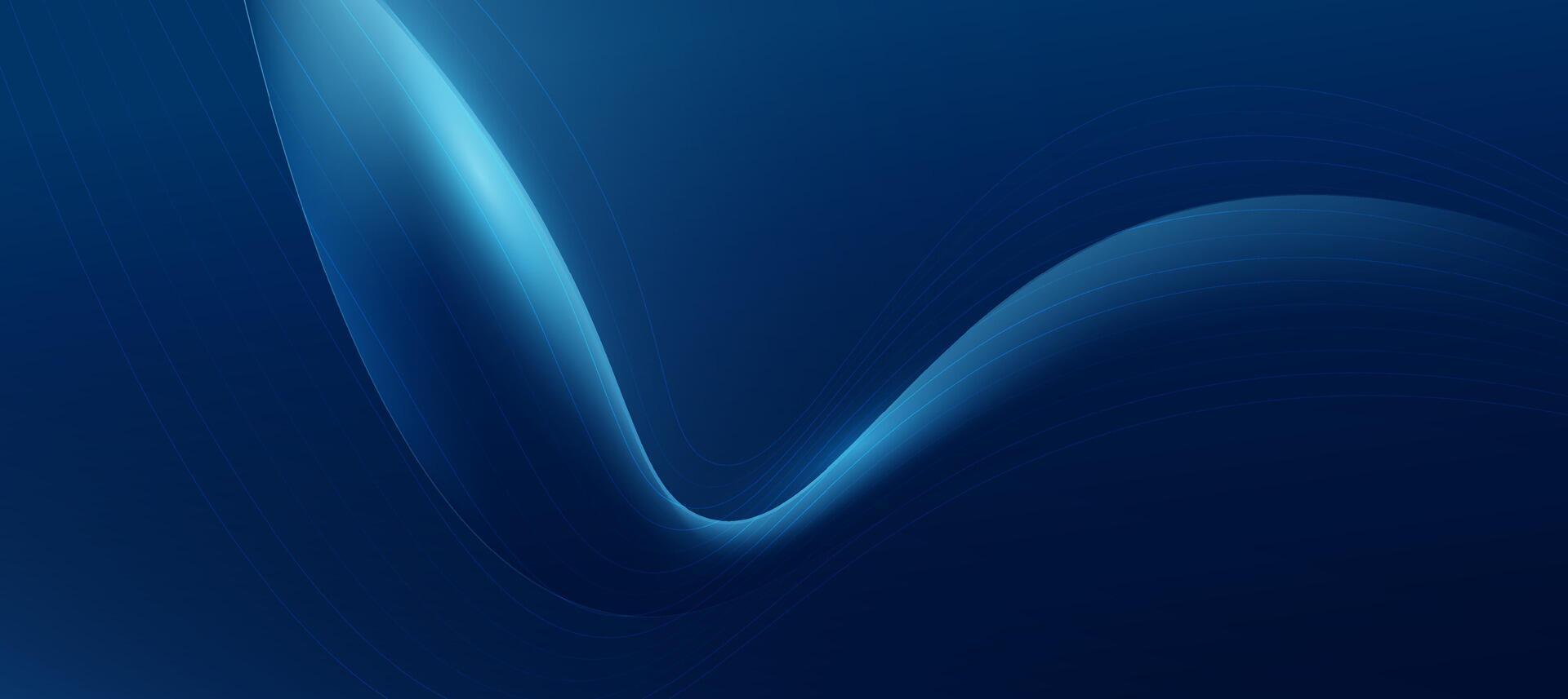 Modern abstract blue curve technology background. tech banner for corporate business concept. hi-tech abstract background for business presentation vector