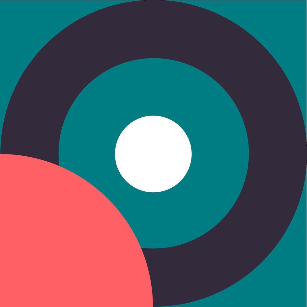 Abstract geometric pattern forming colorful circle shapes vector