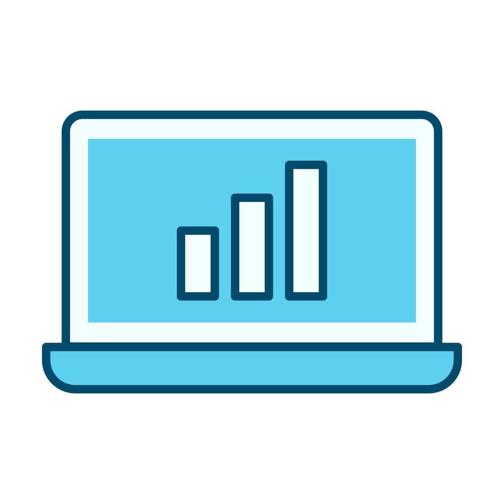 Computer Signal Flat Colored Icon for Network Status vector