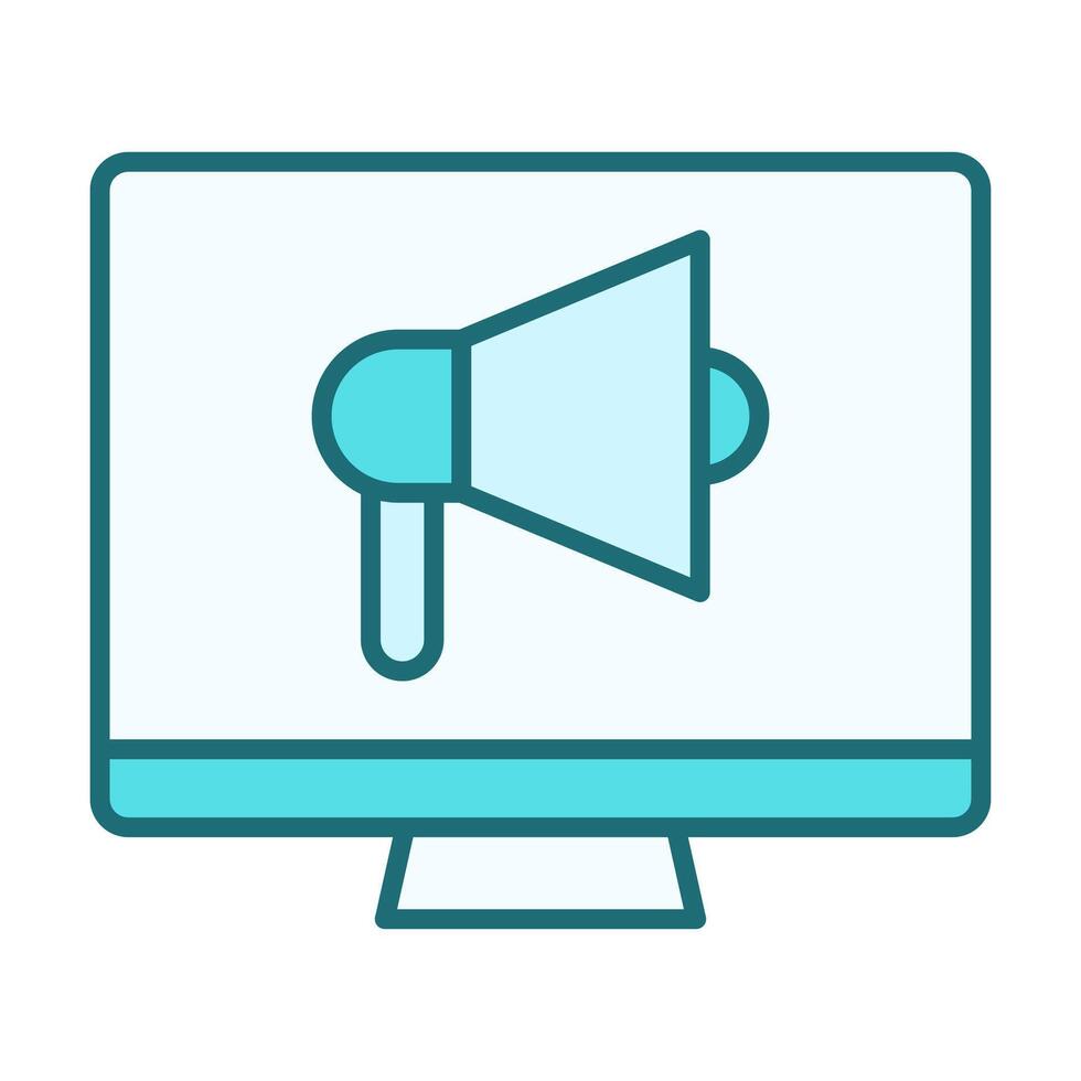 Computer Loudspeaker Flat Colored Icon for Sound Output vector