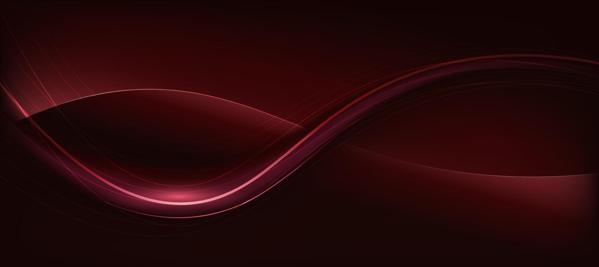 Modern abstract red wave on dark background,tech banner, corporate business concept, hi-tech abstract background, illustration for business presentation vector