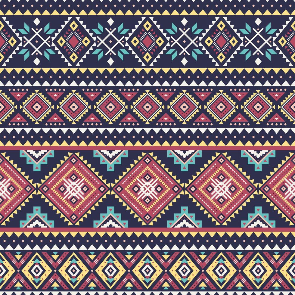 Tribal striped seamless pattern. Aztec geometric background. Can be used in textile design, web design for making of clothes, accessories, decorative paper, wrapping, envelopes, backpacks vector