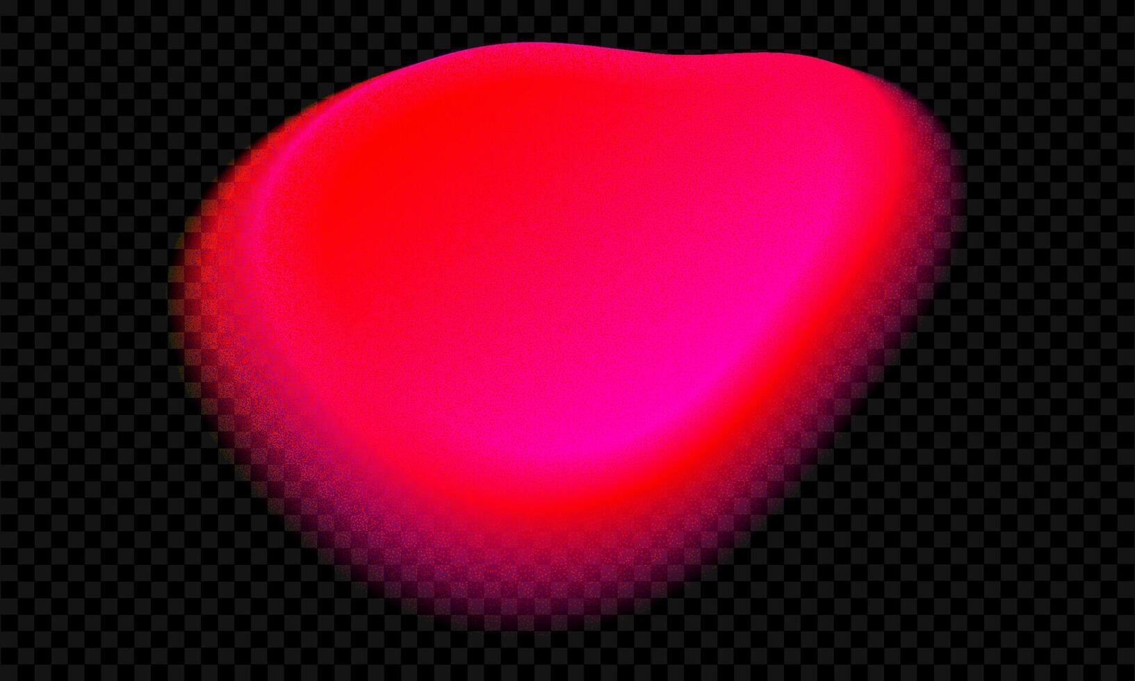 Red pink aura gradient shape. Blurry color gradation on abstract blob. Watercolor fluid texture overlay. Y2k fluorescent glow element with grain and ombre effect. Liquid unfocused geometric spot vector