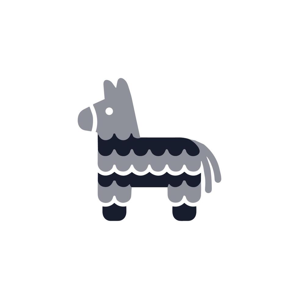 Flat Design Simple Style Pinata Party Element with Gray Color vector