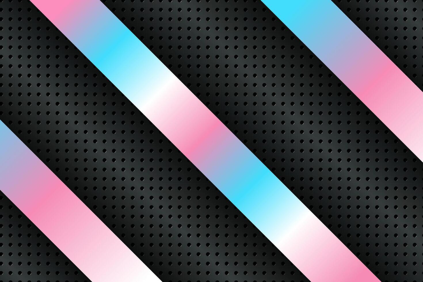 Minimal geometric background. Dynamic diagonal gradient blue, pink, white shapes composition. circle pattern. Abstract illustration metal color style. Design for your business background vector