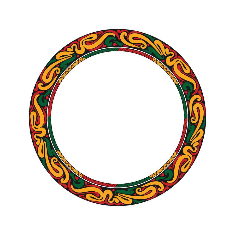 Black history month Borders,, Frames for Juneteenth with space for text. Colorful abstract circle frame vector
